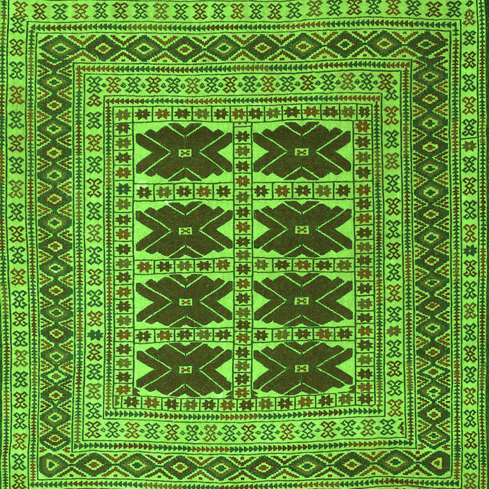 Serging Thickness of Machine Washable Southwestern Green Country Area Rugs, wshtr2772grn