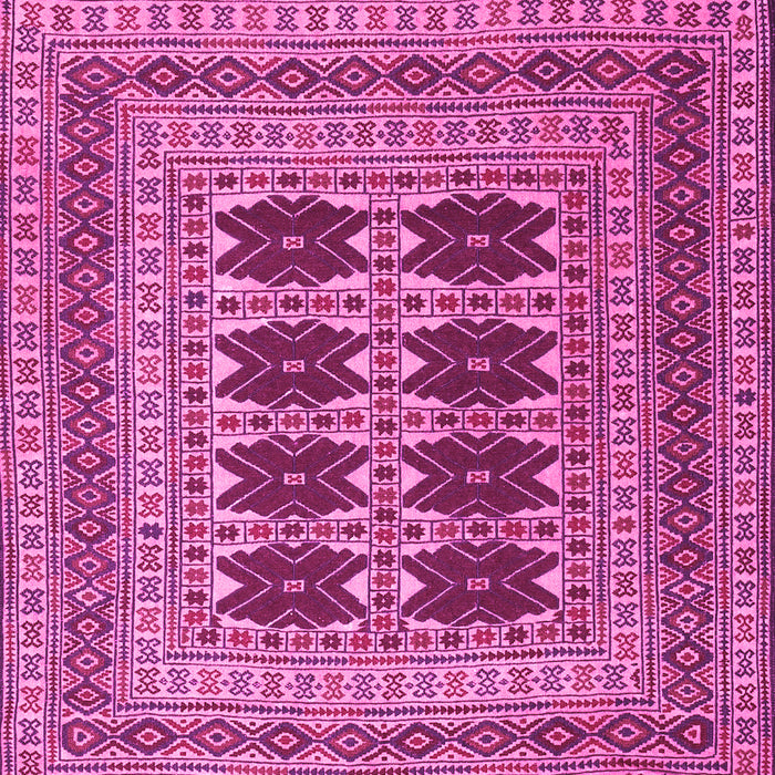 Machine Washable Southwestern Pink Country Rug, wshtr2772pnk