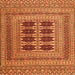 Serging Thickness of Southwestern Orange Country Rug, tr2772org