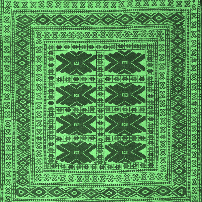 Machine Washable Southwestern Emerald Green Country Area Rugs, wshtr2772emgrn