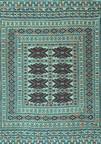 Southwestern Light Blue Country Rug, tr2772lblu