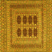 Square Southwestern Yellow Country Rug, tr2772yw