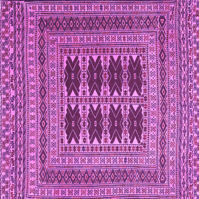 Square Machine Washable Southwestern Purple Country Area Rugs, wshtr2772pur