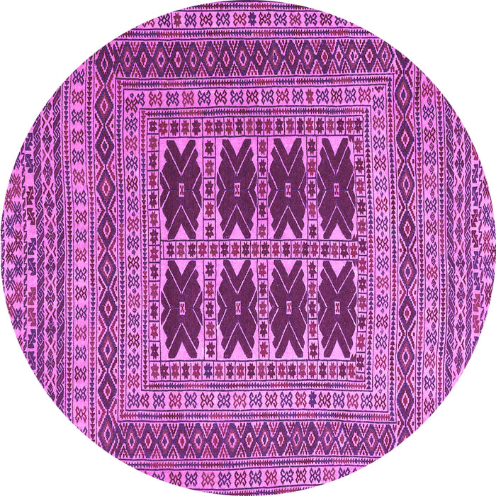 Round Southwestern Purple Country Rug, tr2772pur