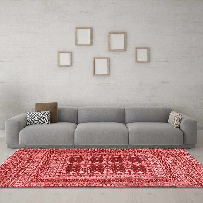 Country Red Washable Rugs