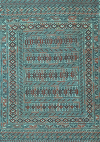 Southwestern Light Blue Country Rug, tr2773lblu