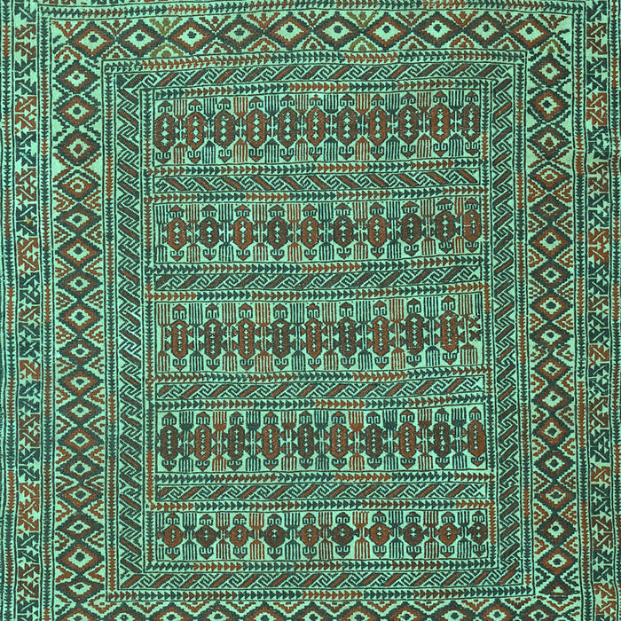Machine Washable Southwestern Turquoise Country Area Rugs, wshtr2773turq