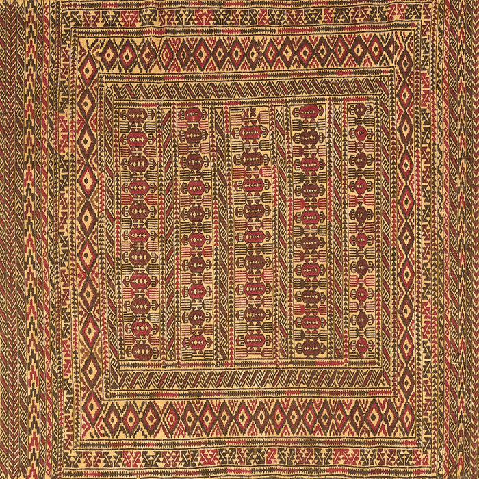 Square Machine Washable Southwestern Brown Country Rug, wshtr2773brn