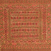 Serging Thickness of Southwestern Orange Country Rug, tr2773org