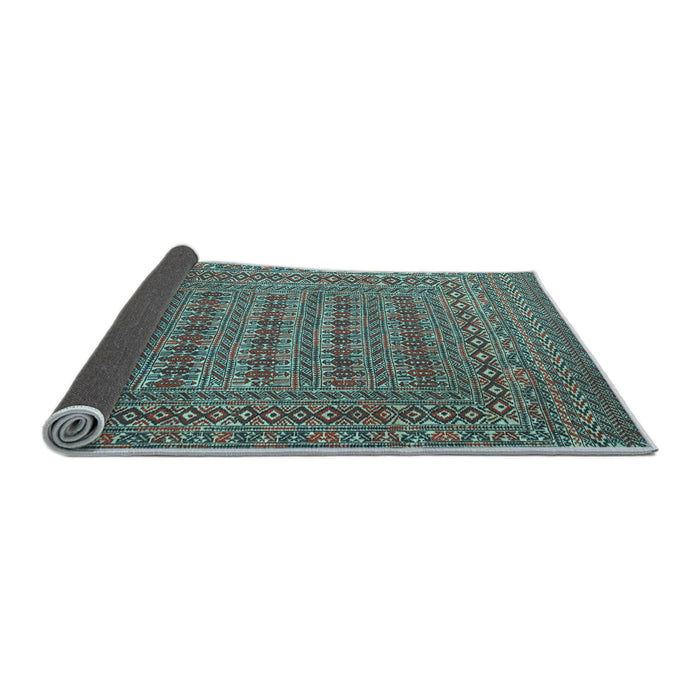 Sideview of Southwestern Light Blue Country Rug, tr2773lblu