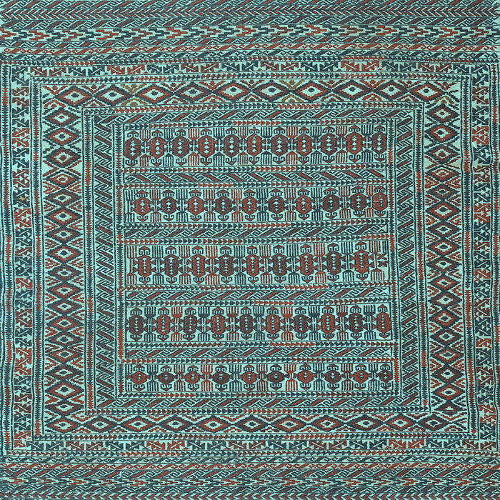 Square Southwestern Light Blue Country Rug, tr2773lblu