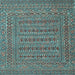 Square Southwestern Light Blue Country Rug, tr2773lblu