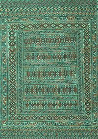 Southwestern Turquoise Country Rug, tr2773turq