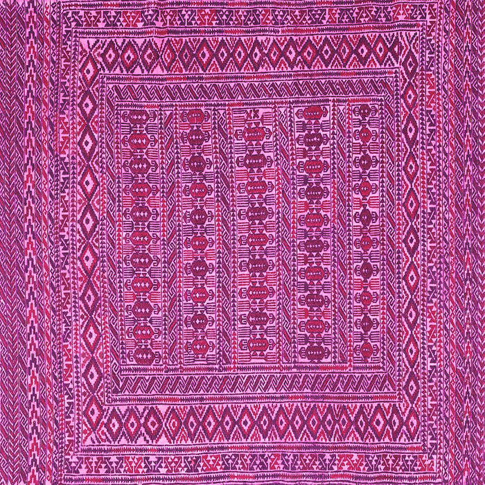 Square Machine Washable Southwestern Pink Country Rug, wshtr2773pnk
