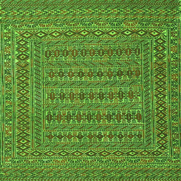 Serging Thickness of Southwestern Green Country Rug, tr2773grn