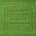 Serging Thickness of Southwestern Green Country Rug, tr2773grn