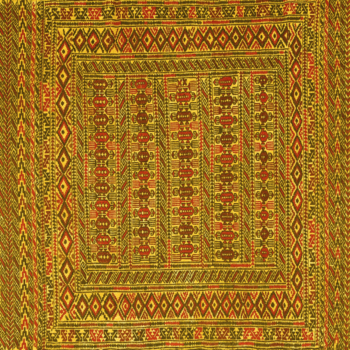 Square Southwestern Yellow Country Rug, tr2773yw