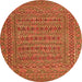 Square Southwestern Orange Country Rug, tr2773org