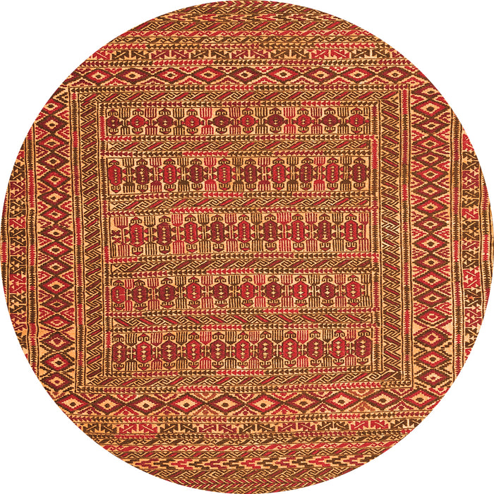 Machine Washable Southwestern Orange Country Area Rugs, wshtr2773org