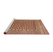 Sideview of Machine Washable Traditional Fire Brick Red Rug, wshtr2774