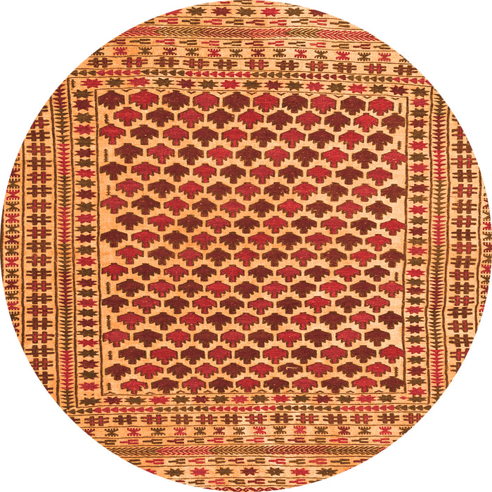 Square Southwestern Orange Country Rug, tr2774org