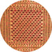 Square Southwestern Orange Country Rug, tr2774org