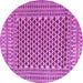 Round Southwestern Purple Country Rug, tr2774pur