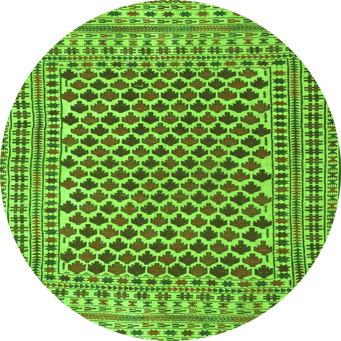 Square Southwestern Green Country Rug, tr2774grn