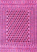 Machine Washable Southwestern Pink Country Rug, wshtr2774pnk