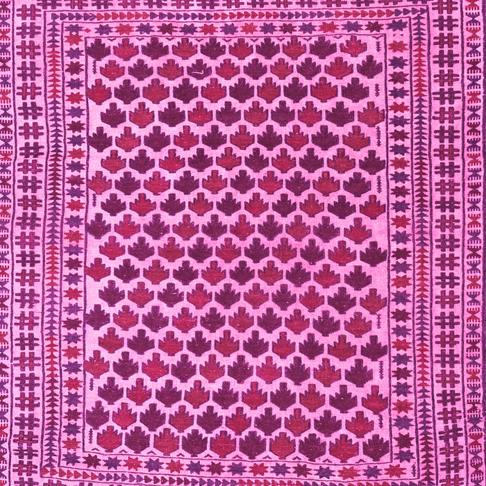 Machine Washable Southwestern Pink Country Rug, wshtr2774pnk