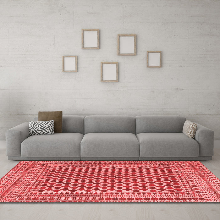 Country Red Washable Rugs