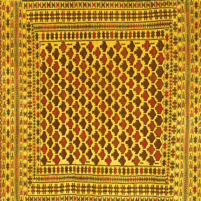 Square Southwestern Yellow Country Rug, tr2774yw