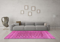 Machine Washable Southwestern Pink Country Rug, wshtr2774pnk