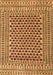 Machine Washable Southwestern Brown Country Rug, wshtr2774brn