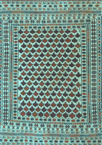 Southwestern Light Blue Country Rug, tr2774lblu