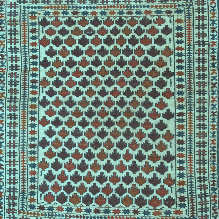 Southwestern Light Blue Country Rug, tr2774lblu