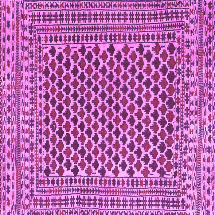 Square Machine Washable Southwestern Purple Country Area Rugs, wshtr2774pur