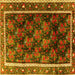 Square Persian Yellow Traditional Rug, tr2775yw