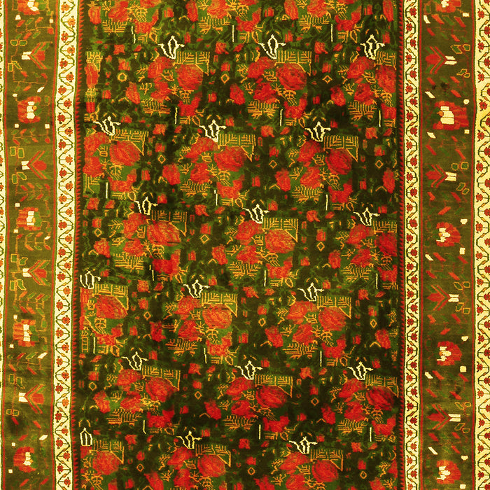 Machine Washable Persian Yellow Traditional Rug, wshtr2775yw