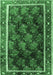 Machine Washable Persian Emerald Green Traditional Area Rugs, wshtr2775emgrn