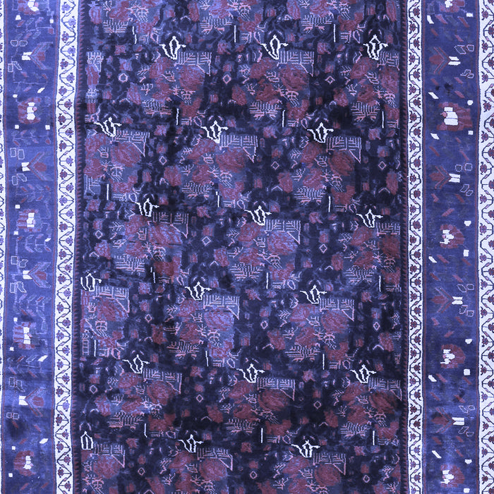 Machine Washable Persian Blue Traditional Rug, wshtr2775blu
