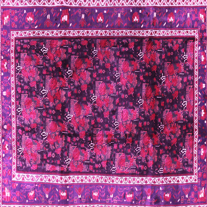 Square Machine Washable Persian Pink Traditional Rug, wshtr2775pnk