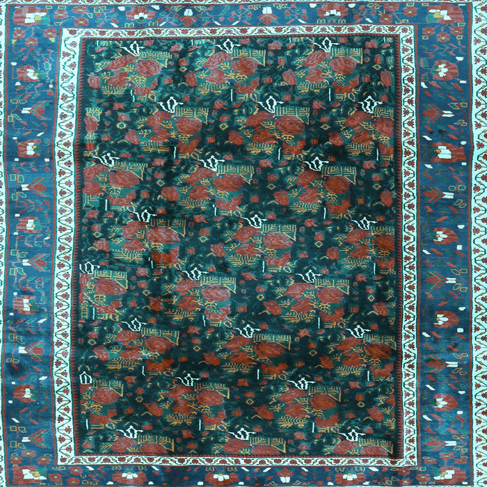 Square Persian Light Blue Traditional Rug, tr2775lblu