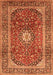 Medallion Orange Traditional Rug, tr2776org