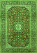 Medallion Green Traditional Rug, tr2776grn