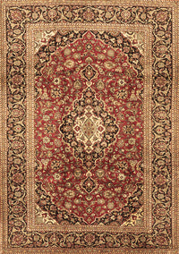 Medallion Brown Traditional Rug, tr2776brn