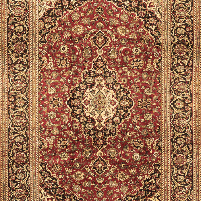 Medallion Brown Traditional Rug, tr2776brn