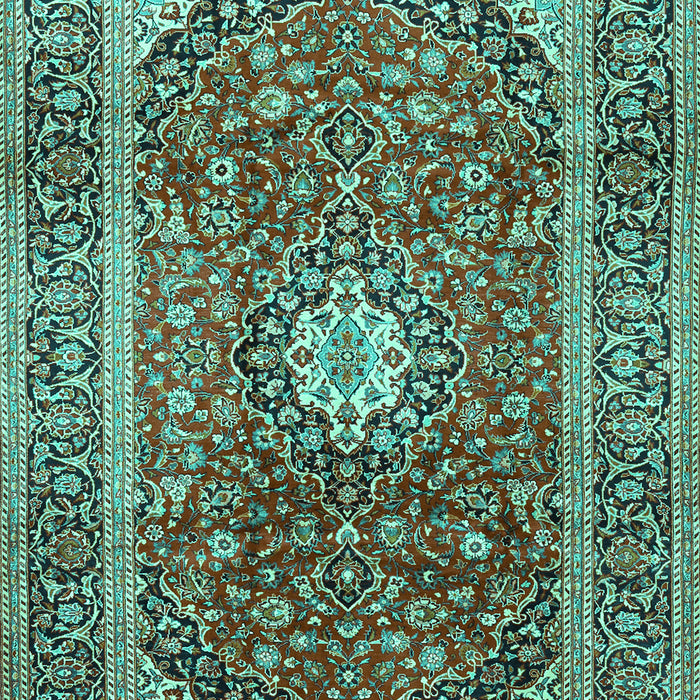 Medallion Turquoise Traditional Rug, tr2776turq