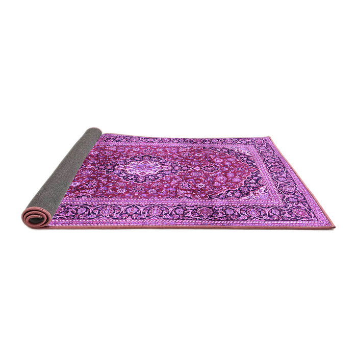 Sideview of Medallion Purple Traditional Rug, tr2776pur