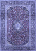 Medallion Blue Traditional Rug, tr2776blu